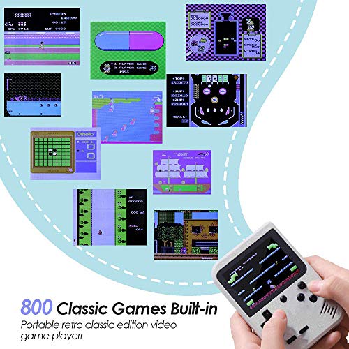 Proslife Handheld Game Console,Mini Game Player Machine Built-in 800 Classic Games Support Connecting TV & Two Players,Gift Birthday for Kids, Adults