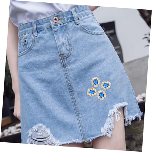Gemas de imitación acrílicos para coser sin dañar telas con base metálica ligera de 60 piezas 5