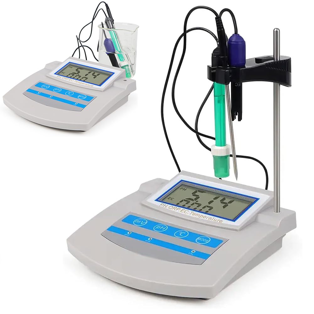Tester di qualità dell'acqua, misuratore multifunzione 6 in 1 per pH, TDS, CE, misurazione della temperatura, funzione di risparmio dati per acquari, laboratori, pesca, fattorie