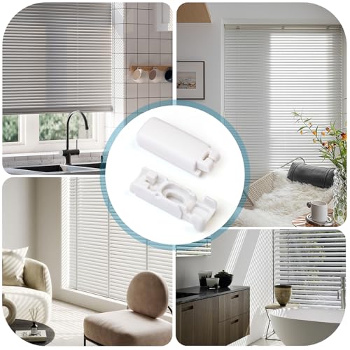 RAFIYU 10 Stück Spannschuhe für Verspannte Plissees, Plissee Ersatzteile, Plissee Halterung, Klemmträger Plissee für Klebeträger und Stick & Fix Front Klebeplatten