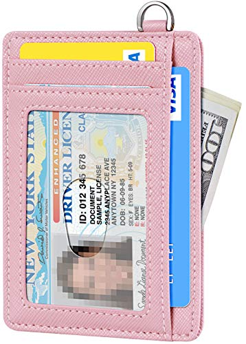 FurArt Slim Minimalist Wallet, Front Pocket Wallets, RFID Blocking, Credit Card Holder for Men & Women-Saffiano Pink2