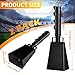 2 Pack 10 Inch Steel Cow Bell with Handles, Cheering Cowbells Noise Maker Large Steel Bell with Handles for Sports Events, Football Games, Concert, School Graduation,Party(Black)