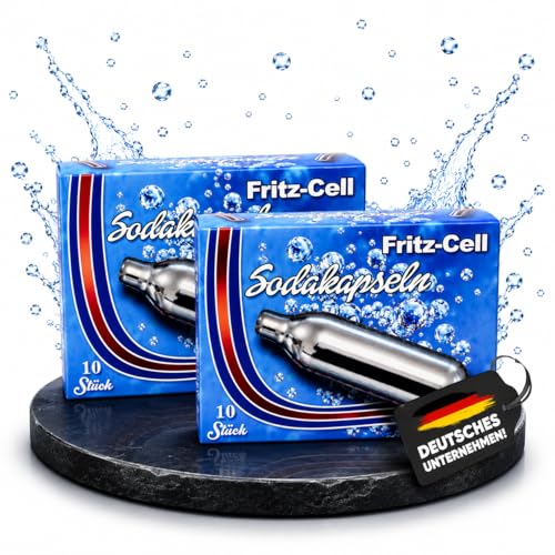 NEMT CO Sodakapseln 8g 20 Stück Kompatibel mit Sodamaker Soda Siphon - Made in EU Für prickelnde Getränke & kreative Anwendungen