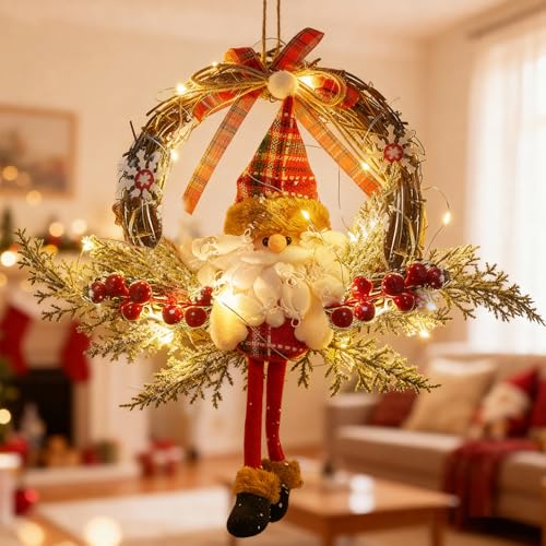 Türkranz Weihnachten, 35cm LED Weihnachten Deko Türkranz,...