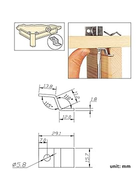 Amazon.com: Table Top Fasteners, Z Clips for Table Tops 20