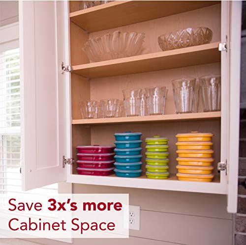 Collapse-It Silicone Food Storage Containers - Bpa Free Airtight Silicone Lids, Collapsible Lunch Box Containers - Oven, Microwave, & Freezer Safe ((4) Red 3.5-Cup, (2) Yellow 2-Cup (Clear)) #TOP5