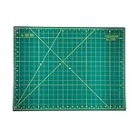 The Quilted Bear Cutting Mats - Sewing & Quilting Self Healing Cutting Mat 18" x 24" (A2) with 60 & 45 Degree Angle Markings (Green)