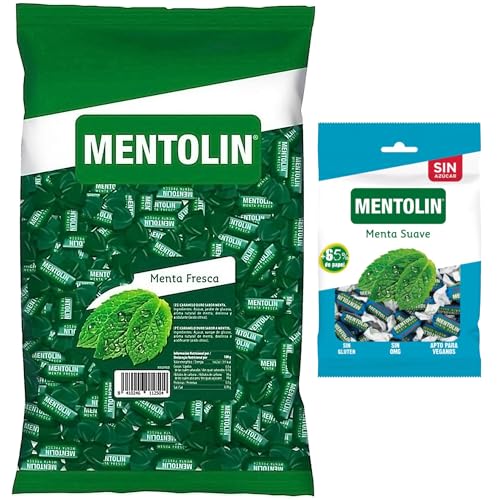 Mentolín caramelos duros menta fresca bolsa 1kg y de regalo menta suave s/a bolsa 100g