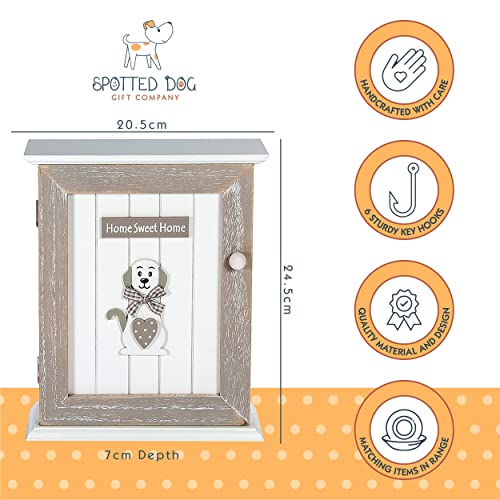 Key Box Wall Mounted Key Cabinet, Wooden Key Holder, Car Key Hanger for Wall, Cute Decorative Key Storage, Dog Themed Room Decor Home Accesories and Gifts for Dog Lovers - Grey, 18 x 6 x 25 cm Key Box Wall Mounted Key Cabinet, Wooden Key Holder, Car Key Hanger for Wall, Cute Decorative Key Storage, Dog Themed Room Decor Home Accesories and Gifts for Dog Lovers - Grey, 18 x 6 x 25 cm