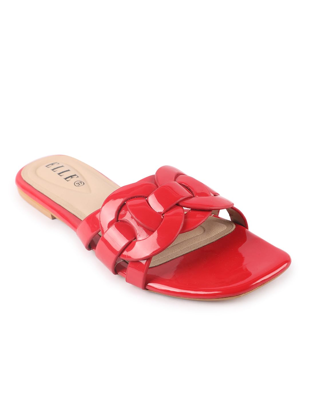 Women's Braided Strap Square-Toe Slide Sandal-image-25