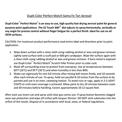 Image of Dupli-Color Perfect Match Premium Automotive Paint, Santa Fe Tan, 8 oz