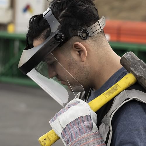 Neiko 53819A Safety Face Shield With Clear Polycarbonate Visor, Adjustable Head Straps, Universal Fit, Protective Plastic Full Face Shield Masks thumb #4