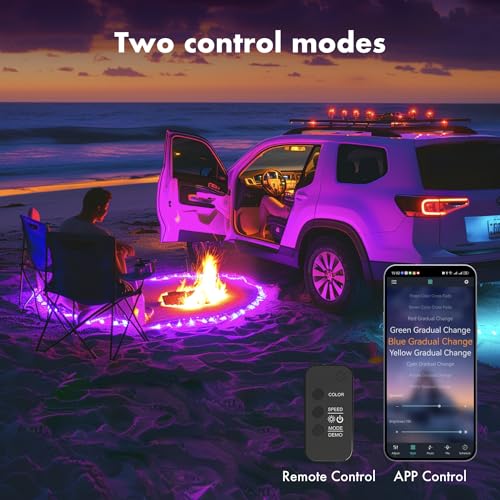 Orahon CARLIGHT001 Car Led Lights,Smart App Control,Rgb Inside Car Lights Diy Dynamic Color Music Mode 4Pcs Strip Lights thumb #3
