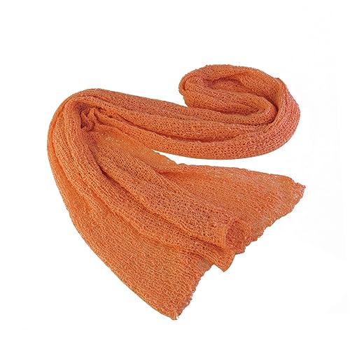 Homoyoyo ロングリップル 新生児写真用おくるみ 幼児の写真撮影の衣装の男の子 かぼちゃの帽子 新生児睡眠おくるみ ベビー用品 秋 ベビーグッズ ベビーベッド Orange