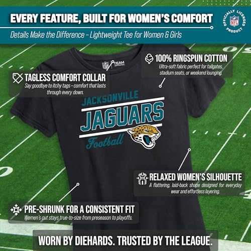 Camiseta NFL de mujer XXL en negro con corte relajado Team Fan Apparel 3