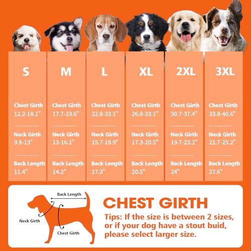 Image of Fragralley Dog Coat Small, Waterproof Dog Jacket with Warm Fleece Lining, Adjustable Reflective Dogs Winter Coat, Turtleneck Pet Coats for Cold Weather (Orange S)