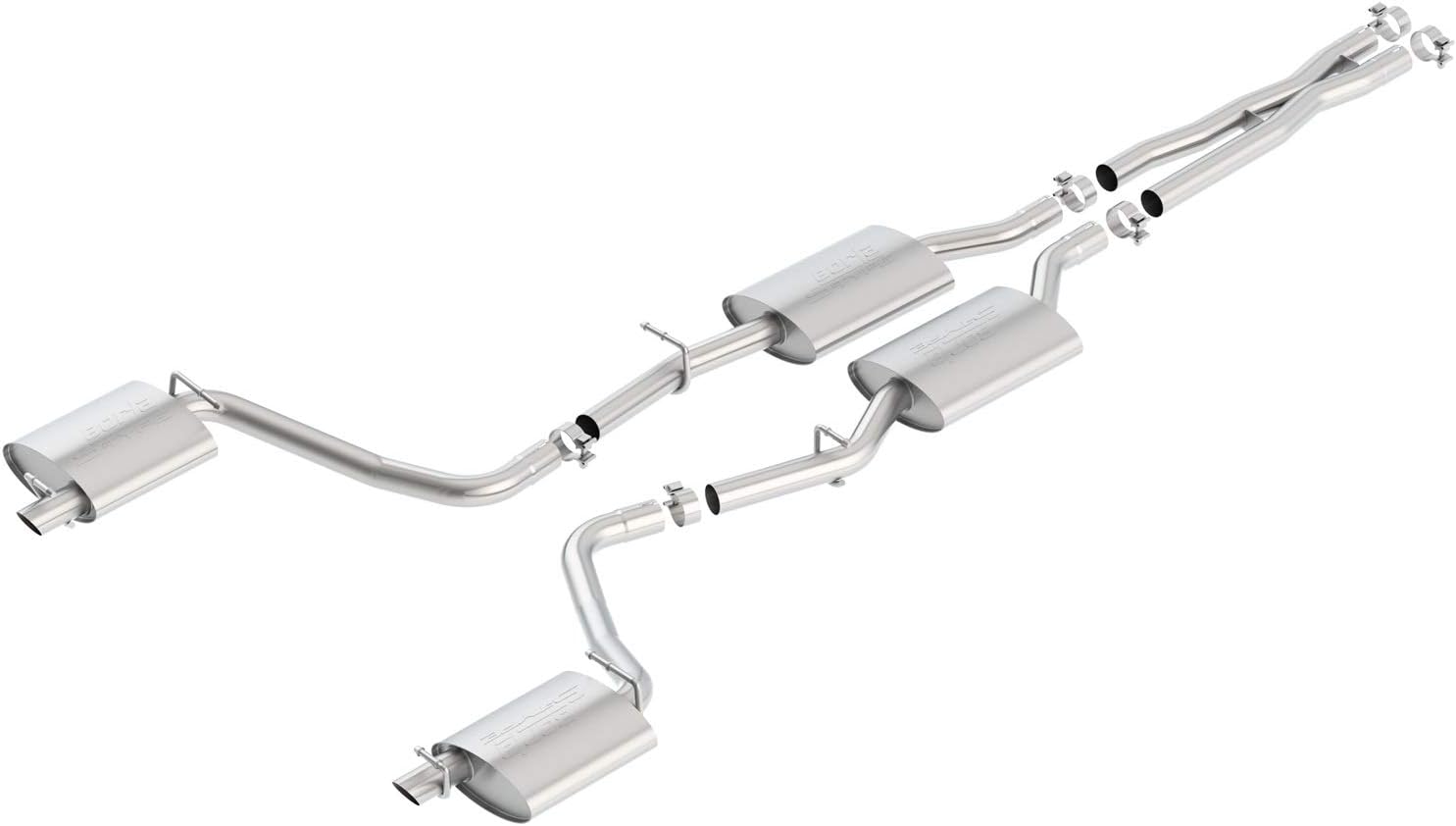 140649 Cat-Back Perf. Exhaust System for 2015-2023 Dodge Challenger SXT/GT 3.6L V6 Automatic/Manual Transmission Rear Wheel/All Wheel Drive 2 Door Tips NOT Included Use Factory Tips/Valance