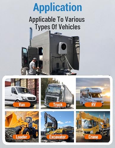 12V Vertical Split Car Air Conditioner - Smart Variable Frequency AC with Heating & Cooling for Trucks, Forklifts, Heavy Equipment & Cranes - Efficient Climate Control Solution