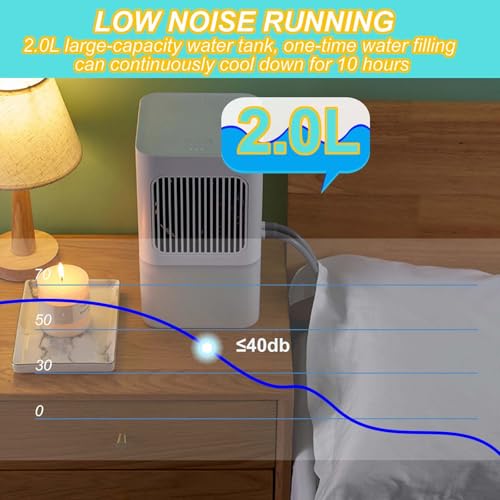 Cubrecolchón de refrigeración para camping y dormitorio con ventilador evaporativo 7