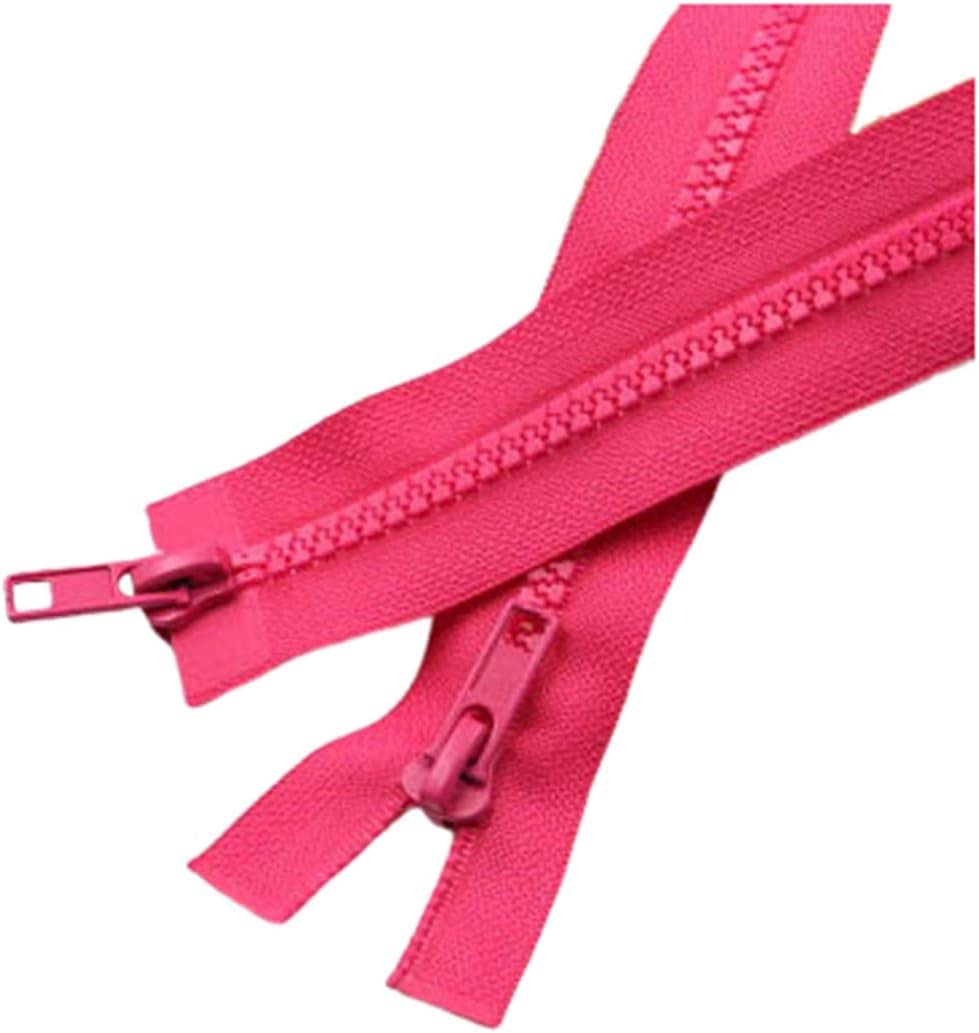 Cremalleras de costura, cremalleras en espiral de nailon, cremalleras, 2 piezas Cremalleras de resina con cremallera de doble extremo abierto 50/200 cm Chaqueta de plumón/Abrigo Cremallera Accesorios