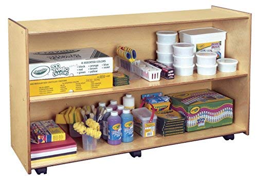 Childcraft Mobile Open Shelving Unit, 2 Shelves, 30 Inches