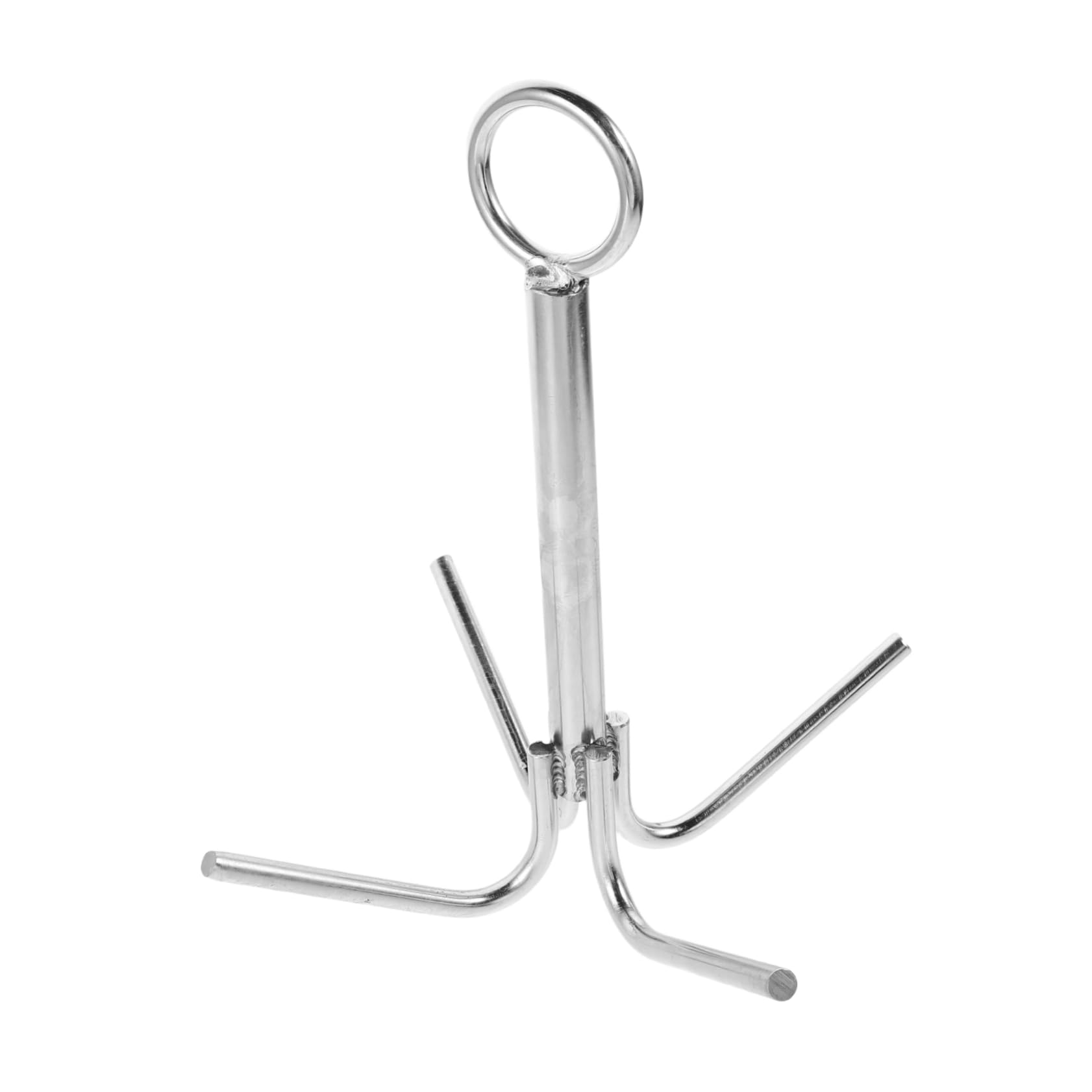 iplusmile Ancora per Barche a 4 Punte in Acciaio Inossidabile Gancio Scorrevole per Yacht Canoe e Gommoni Resistente all Usura e Facile da Trasportare