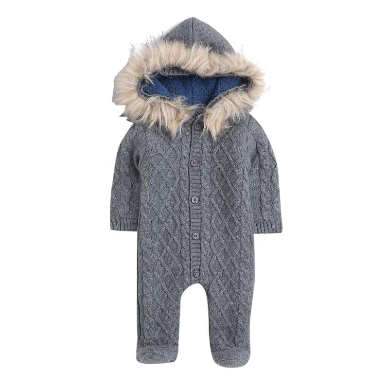 Yellow AppleRompers/Hoodie/Sweater/Sleepsuits/Jumpsuit/Night Suits for Baby Boys & Girls, Infants, New Borns with Inner Fur Fleece - 23320