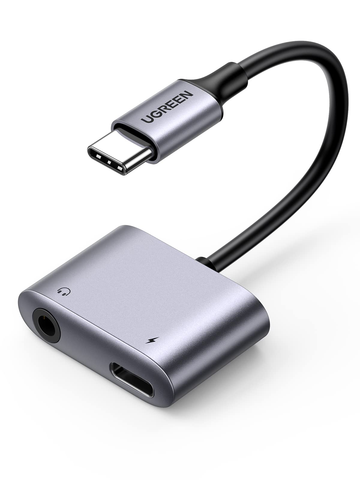 UGREEN USB C - 3.5mm Kulaklık Jakı Ses Adaptörü ve Şarj Cihazı DAC Tip C - Aux Kulaklık Ayırıcı iPad Pro 2021/2020, iPad Air 4, iPad Mini 6, Galaxy S21 Ultra S20 FE Note20 Tab S7+ ile uyumlu