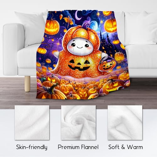 Halloween Blanket, Kids Blanket for Girls, Gifts for Toddler Boys, Cute Flannel Throw for Daughter Son, 30"x40"