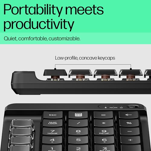 HP 430 Programmable Wireless Keypad - Bluetooth Connectivity - 9 Programmable, Swappable Keycaps with Sticker Labels - Ambidextrous Design - 24-Month Battery Life on 1 AA Battery - Responsibly Made - image 9