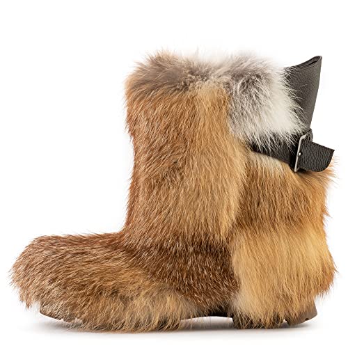 Fox Fur Boots for Men, Viking Boots, Mukluks, Snow Winter Boots,Big Sizes LITVIN3
