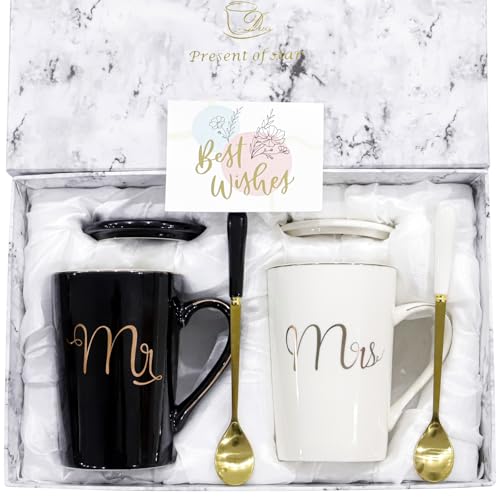 Mrandmrsgiftsengagementanniversaryweddinggiftsforcouplenewlywedscouplemugsset14ozchristmasvalentinesbridalshowerpresentsforbridehimhertype1 Urban Country Home Decor Mr and mrs gifts engagement anniversary wedding gifts for couple newlyweds couple mugs set 14oz christmas valentines bridal shower presents for bride him her type 1 urban country home decor