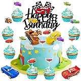 🧁 【Machen Sie den Kuchen leckerer】: Diese auto cupcake dekoration enthält verschiedene Arten von Automustern. Hell in der Farbe und abwechslungsreich, ist es ideal zum Dekorieren von Kuchen.