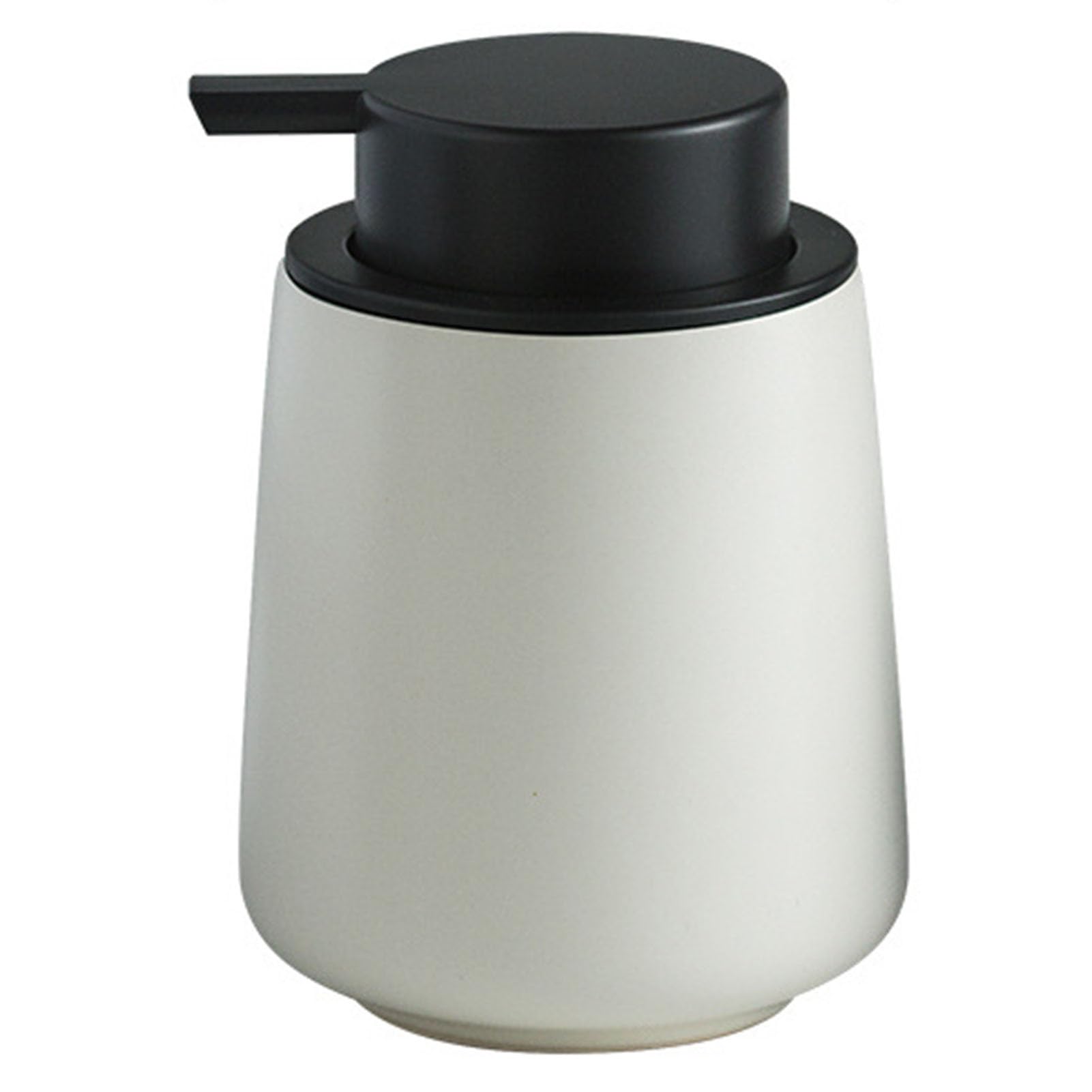 Marstey Dispenser di sapone per le mani in schiuma, 400 ml, dispenser di sapone schiumogeno in ceramica, ricaricabile, con pompa per schiuma, per casa, cucina, bagno, ristorante, hotel (coperchio