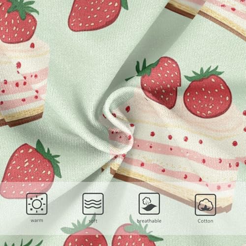 Wusikd Cute Strawberry Girls' Underwear Cotton Cake Girls Briefs Soft Toddler Underwear 2T3