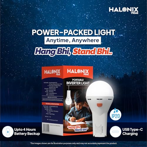 Halonix Store Halonix 5W Portable LED Torch + Bulb 2-In-1 Lantern, - Image 4