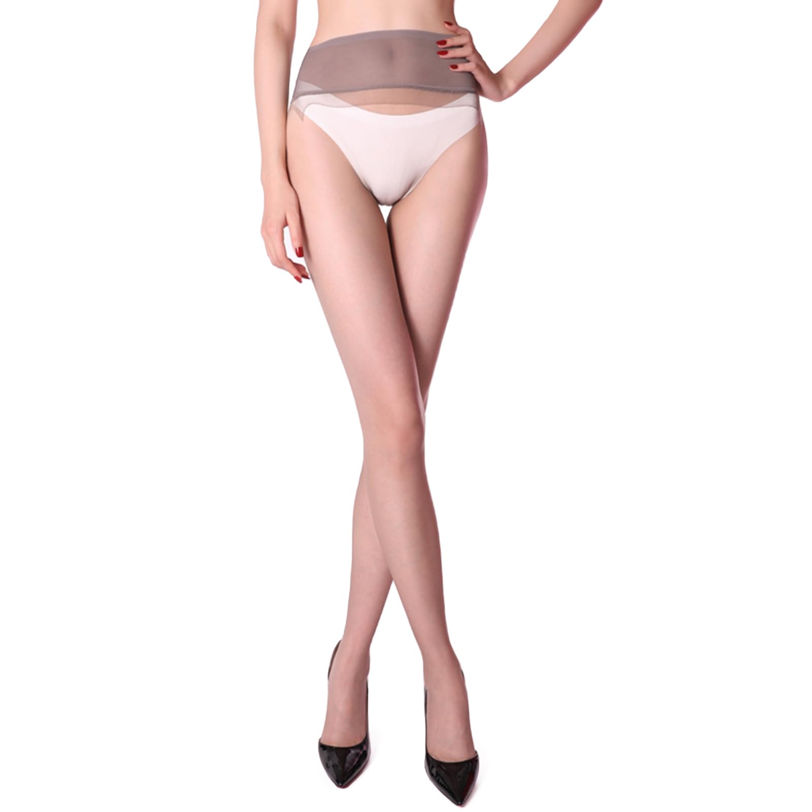 Medias de control para mujer 5 denier de alta costura invisible 5