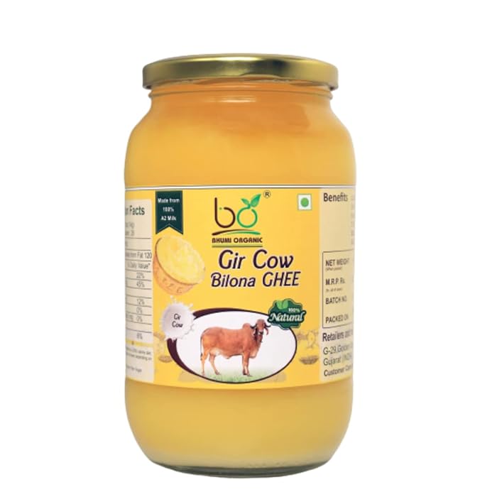 Buy Pure, natural, and healthy Bhumi Organic A2 Desi Cow Ghee Glass