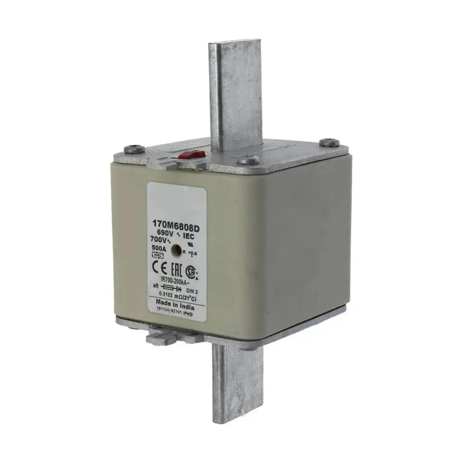Fusible ultra-rapide 170M6810D pour sécuriser les semi-conducteurs et onduleurs