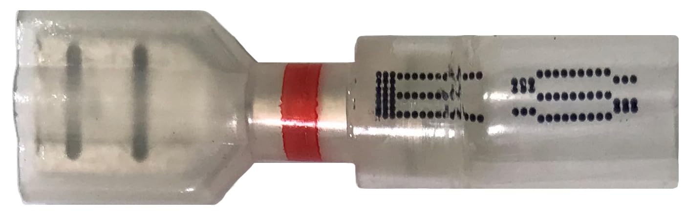 Sherco-Auto 50 Pack - Clear Heat Shrink Female Quick Disconnect 16-14 AWG .250 Tab - Made in USA