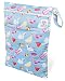 BB Well Wet Bag -2 zippered pockets for wet and dry use-multipurpose from cloth diapers and wipes to swimsuits-this hanging wet bag is for the baby-toddler-kids and adults (blue and toys)