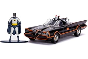 Jada Toys Batman Classic 1/32 Scale Batmobile with Diecast Batman 1966 TV Series Hollywood Rides