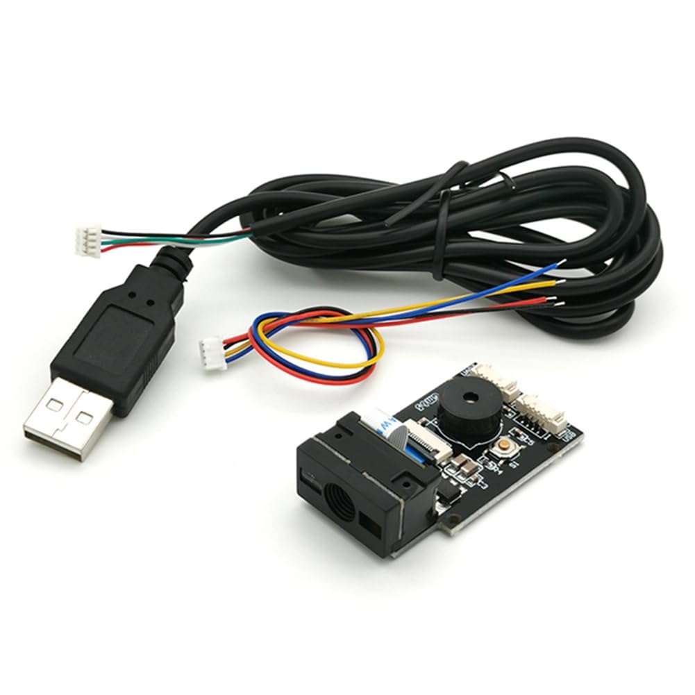 Lobamop GM65 USB Wired Barcode Scanner 1D 2D Bar Code Reader QR Code Reader Module CMOS Buzzer for Reminding with Cable UART