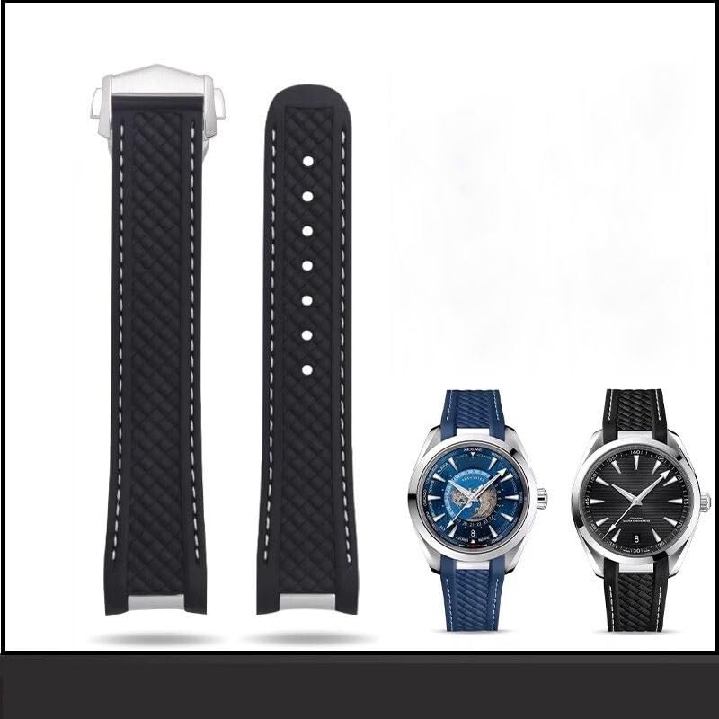 Bracelet caoutchouc fluoré Omega Seamaster Captain Gold Pointer 19mm - 4