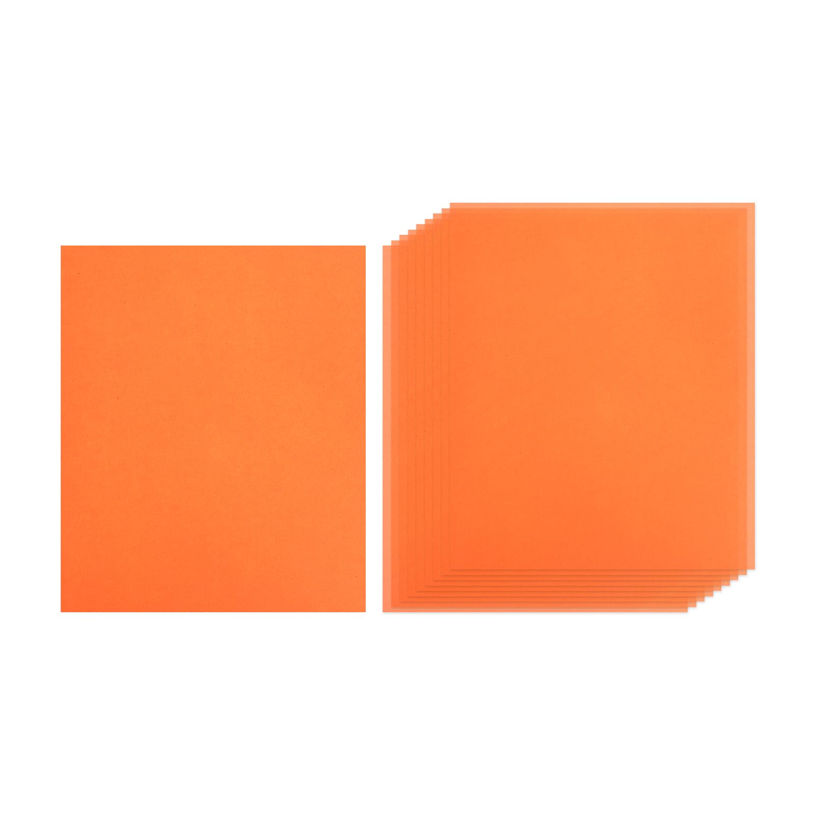 PATIKIL 12" x 8.2" Sticker Paper for Printer, 50 Pcs Full Sheet A4 Sticker Labels Neon Colored Self-Adhesive Shipping Labels for Printers Laser Inkjet, Orange
