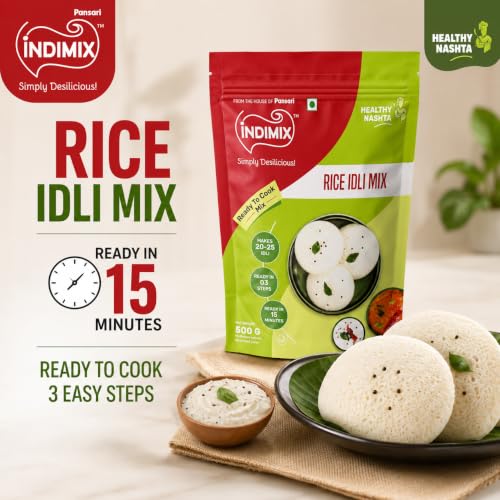 Image of INDIMIX Ready to Cook Rice Idli Mix 500 g | From the house of Pansari