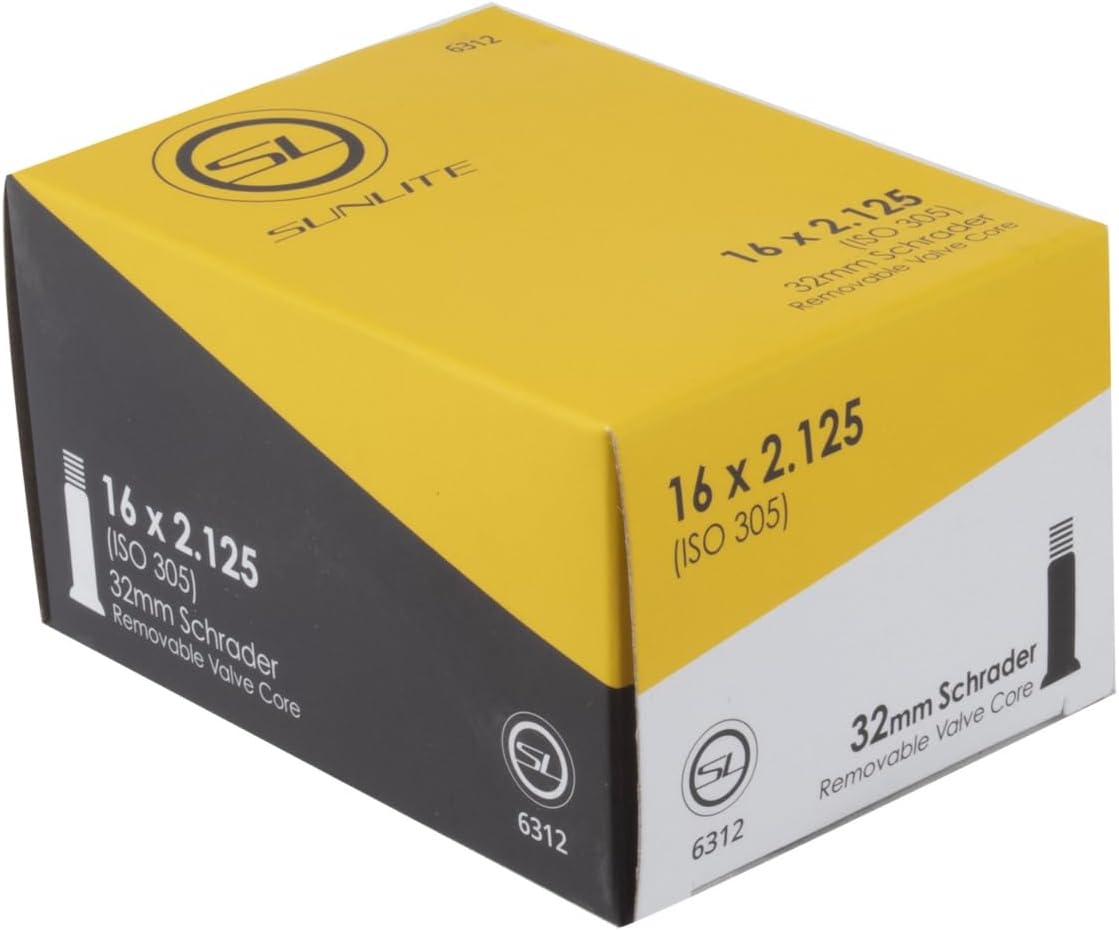 Sunlite Standad Schrader Valve Tubes, Multiple Sizes