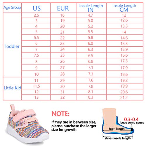 Toddler Girl Shoes Boy Toddler Sneaker With Arch Support, Lightweight Walking Toddler Shoes, Athletic Toddler Tennis Shoes With Hook And Loop, Little Kids Sneakers Size 9, Pink #TOP5
