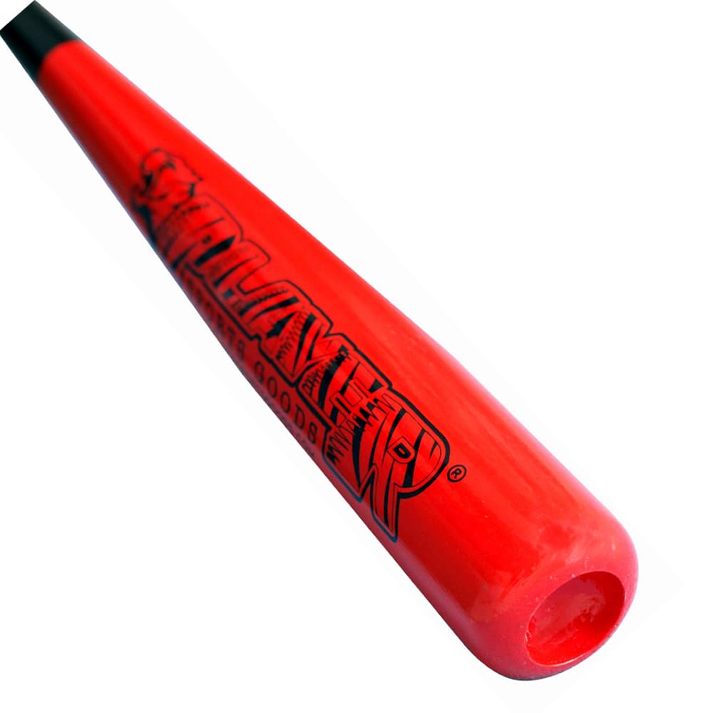 PSG C243 - Bate de béisbol de madera de arce profesional para adultos, jugadores jóvenes y profesionales para ligas en tamaño 33 pulgadas/-3 onzas, negro y rojo