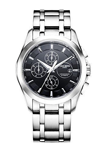 Preisvergleich Produktbild SEKARO Herren-Armbanduhr,Monat / Kalender / Woche / 24 Stunden Wasserdicht Leuchtende Nacht 316L Edelstahl Mechanische Uhren Uhr